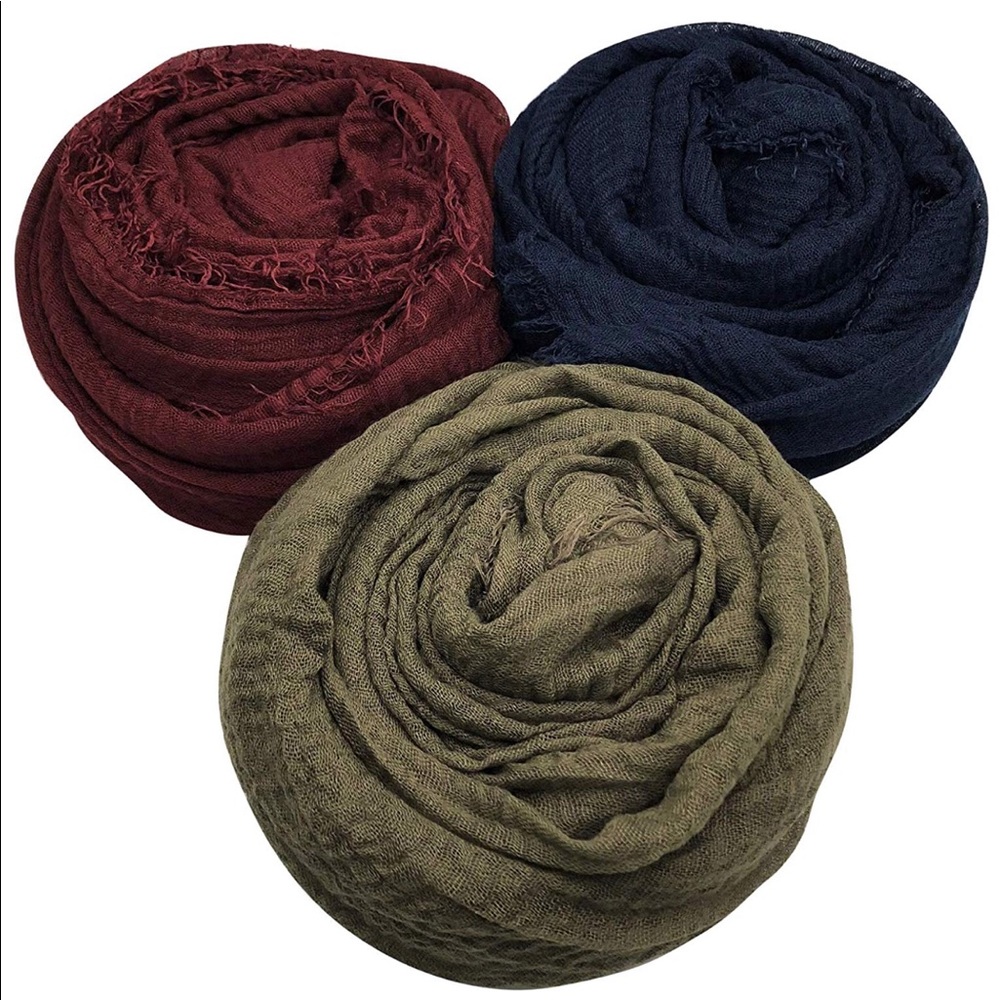 Women’s 3pc Scarf, Shawl, or Head Wrap - Picture 2 of 3